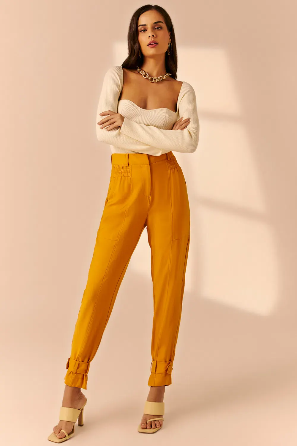 Calça Twill de Viscose Ellie