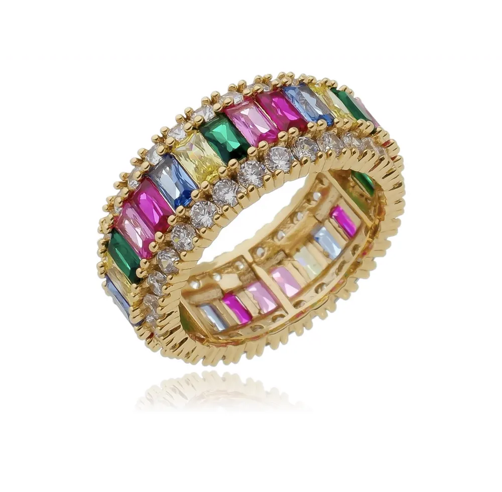Anel Zirconias Coloridas