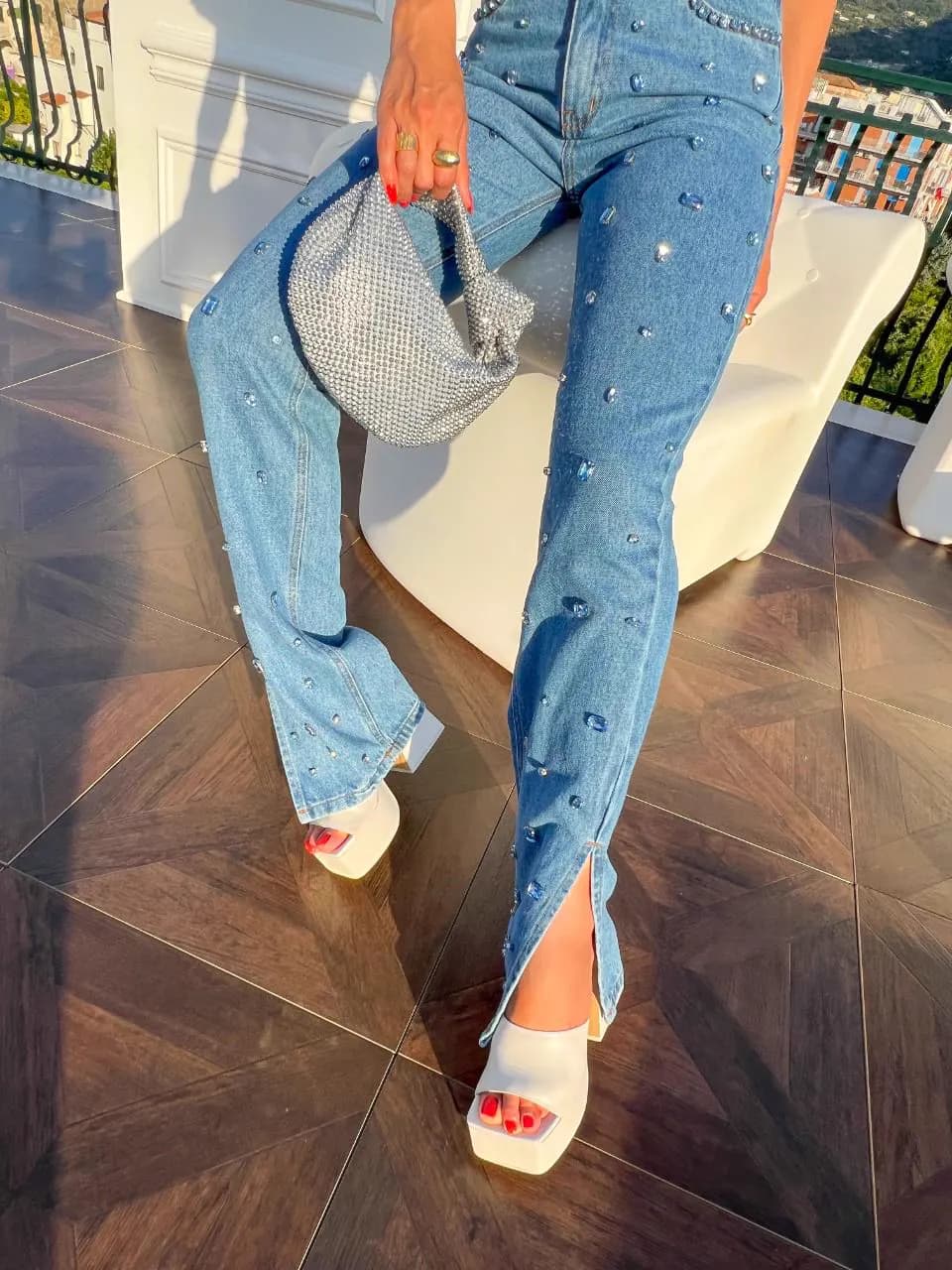 Calça Jeans Bordada Marry