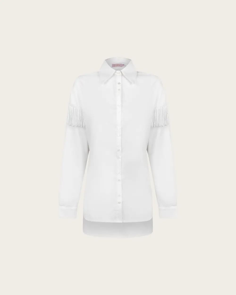 Camisa Oversize com Franja Ariane